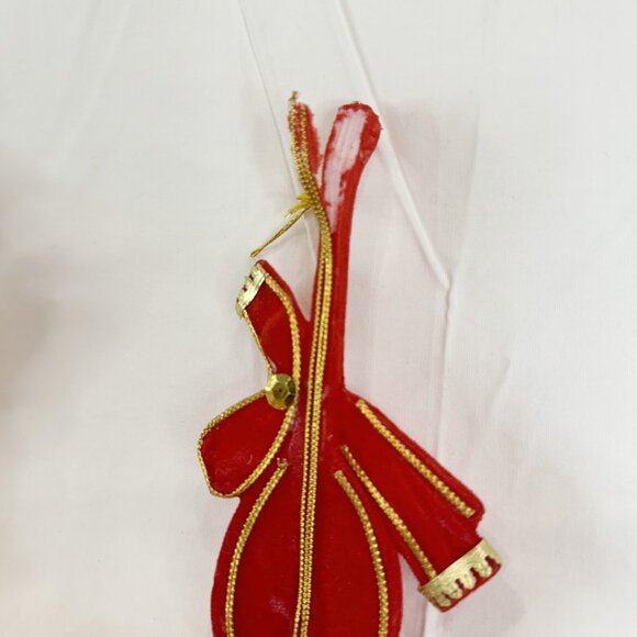 Lot Of 18 Vintage Christmas Holiday Ornaments & Brush Tree Decor Flocked Plastic - Picture 9 of 9